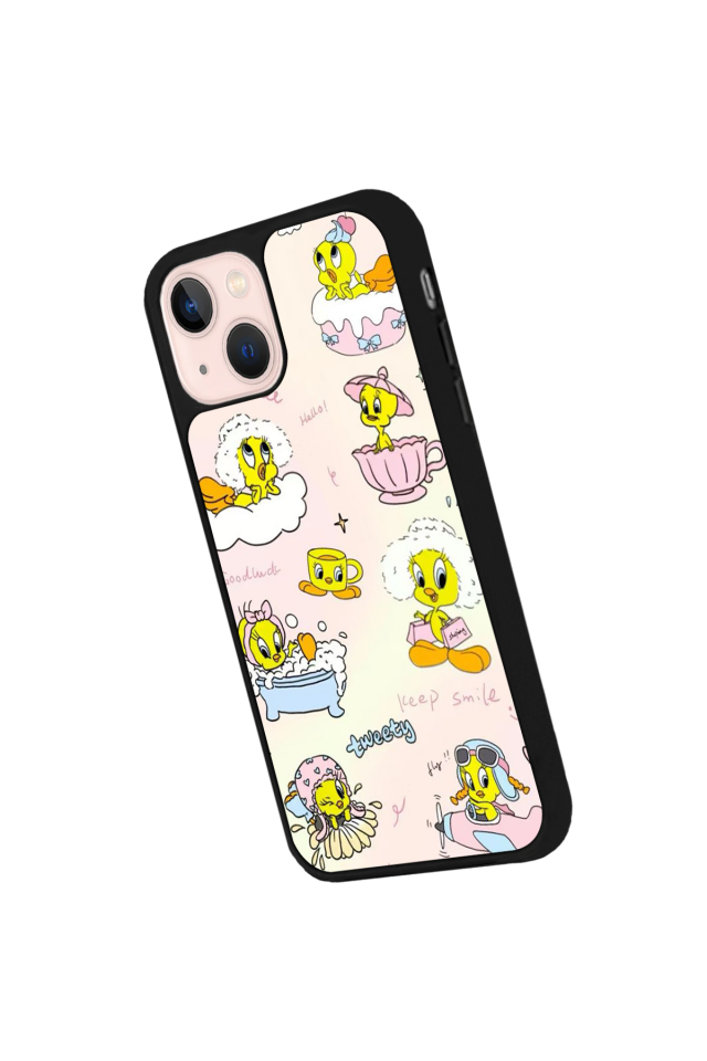 iPhone 15 Uyumlu Tweety Tasarımlı Glossy Premium Kılıf