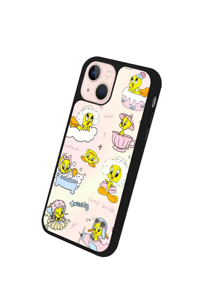 iPhone 15 Uyumlu Tweety Tasarımlı Glossy Premium Kılıf