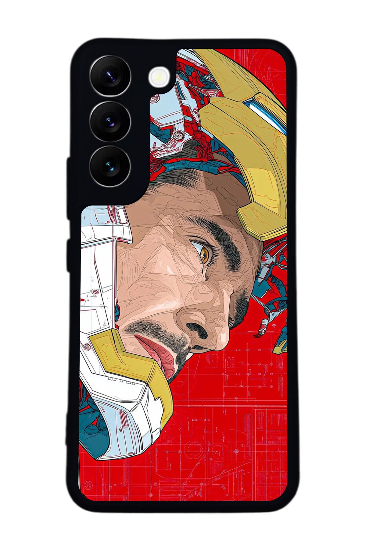 Samsung Galaxy S22 Uyumlu Iron Man ( Demir Adam ) Tasarımlı Glossy Premium Kılıf