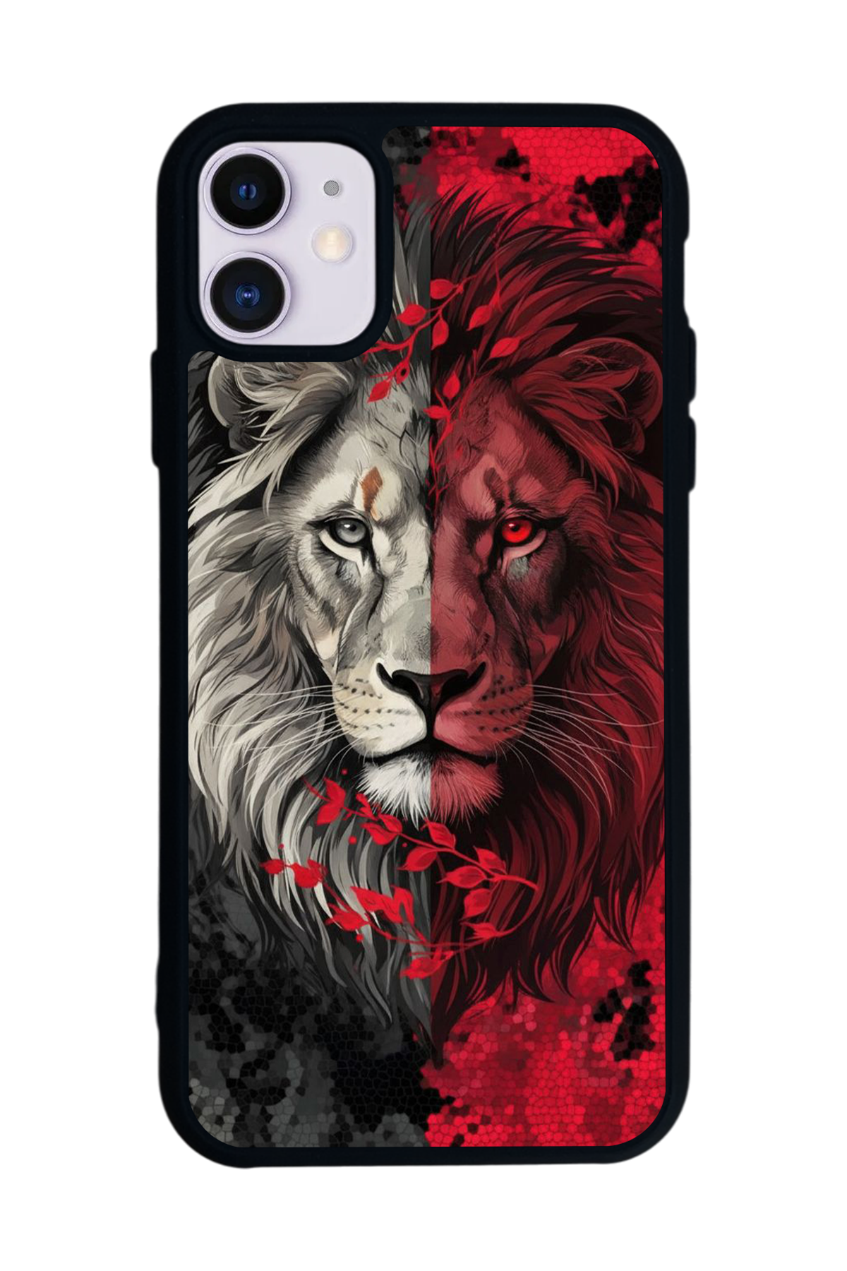 iPhone 11 Uyumlu Aslan Tasarımlı Glossy Premium Kılıf