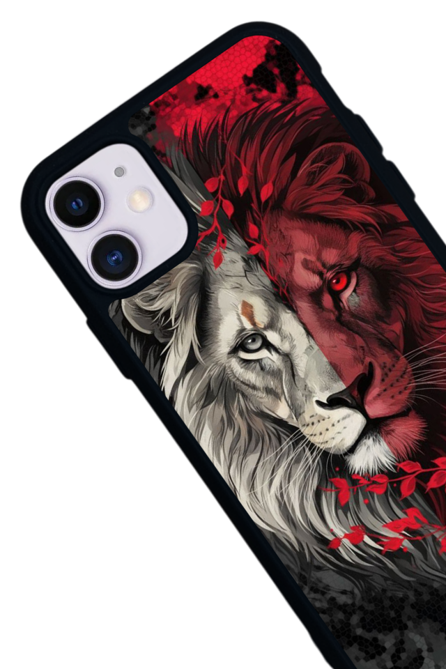 iPhone 11 Uyumlu Aslan Tasarımlı Glossy Premium Kılıf