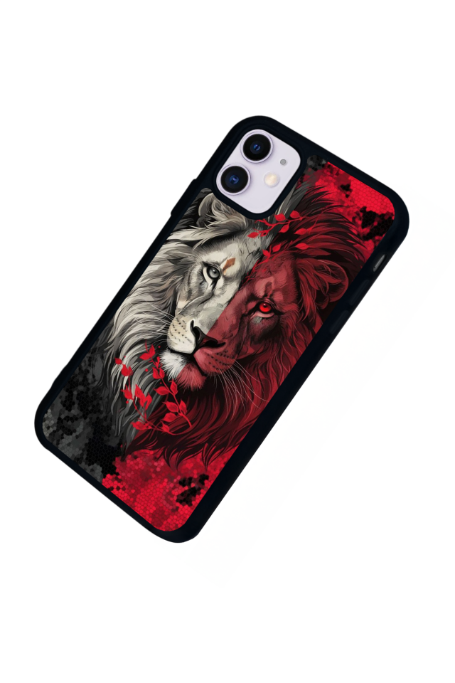 iPhone 11 Uyumlu Aslan Tasarımlı Glossy Premium Kılıf