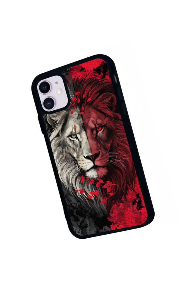 iPhone 11 Uyumlu Aslan Tasarımlı Glossy Premium Kılıf
