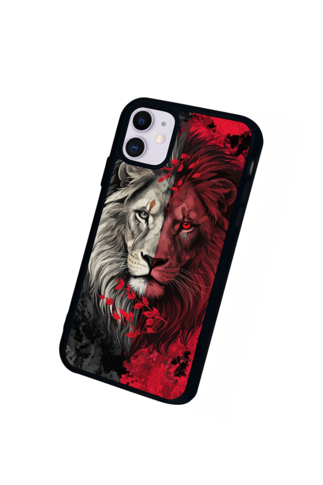 iPhone 11 Uyumlu Aslan Tasarımlı Glossy Premium Kılıf