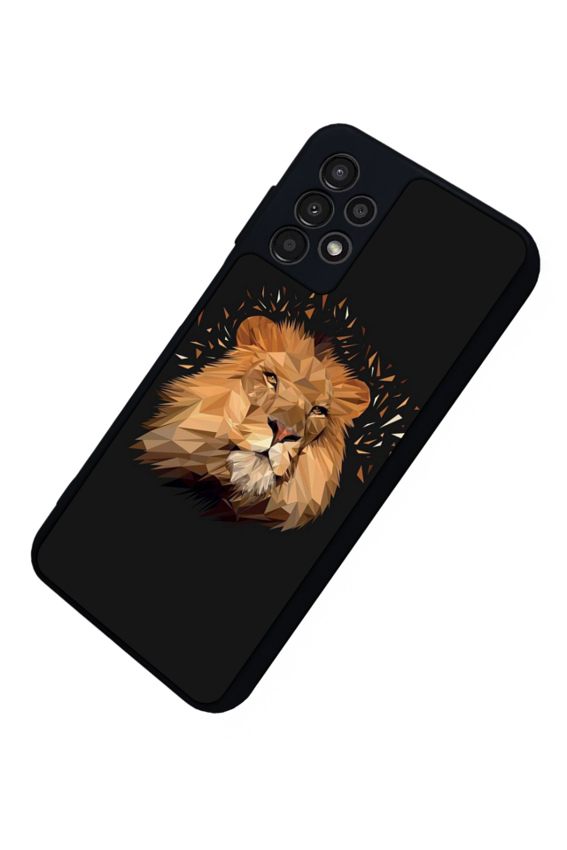Samsung Galaxy A13 Uyumlu Aslan Tasarımlı Glossy Premium Kılıf