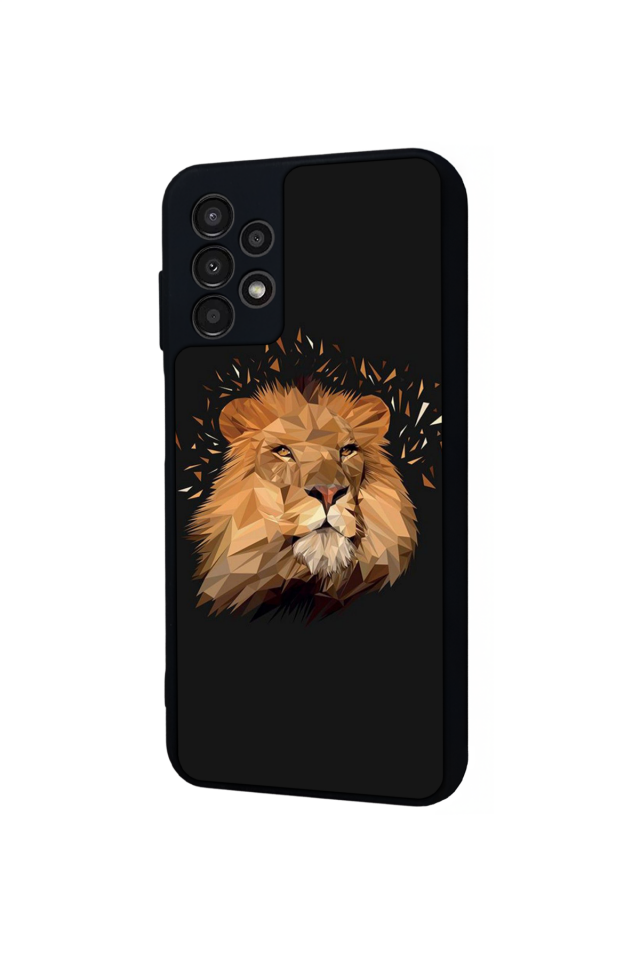 Samsung Galaxy A13 Uyumlu Aslan Tasarımlı Glossy Premium Kılıf
