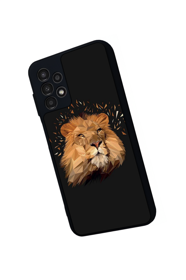 Samsung Galaxy A13 Uyumlu Aslan Tasarımlı Glossy Premium Kılıf