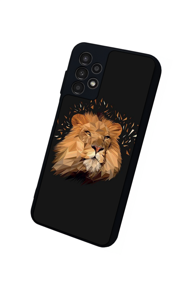 Samsung Galaxy A13 Uyumlu Aslan Tasarımlı Glossy Premium Kılıf