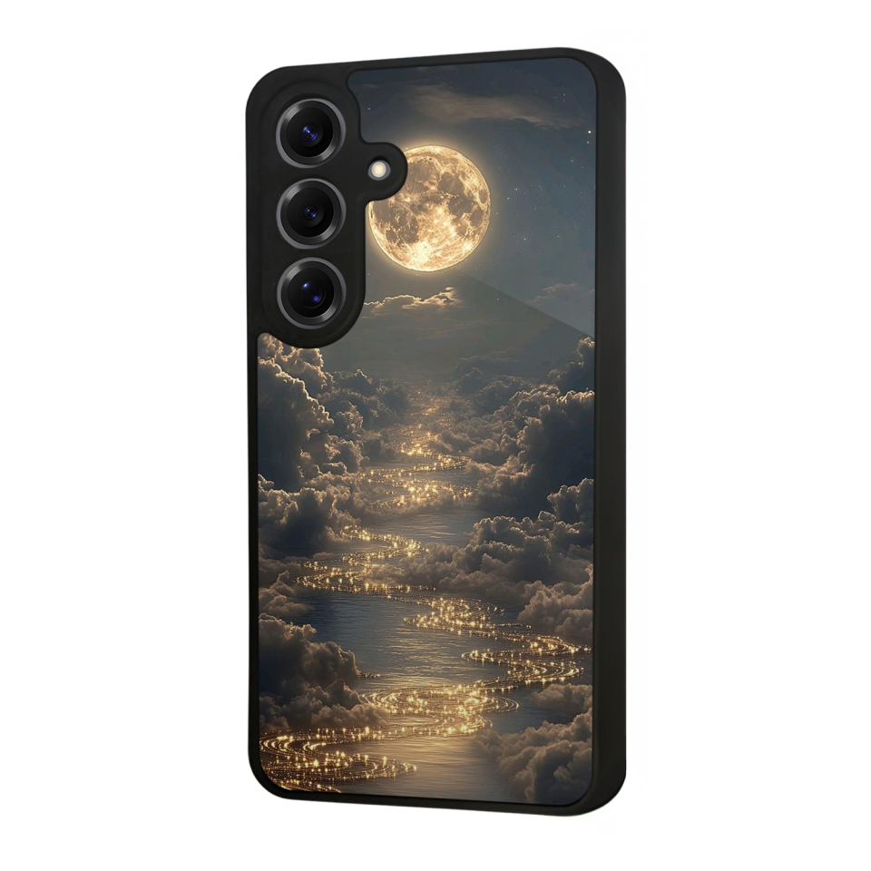 Samsung Galaxy S25 Uyumlu Ay Tasarımlı Glossy Premium Kılıf