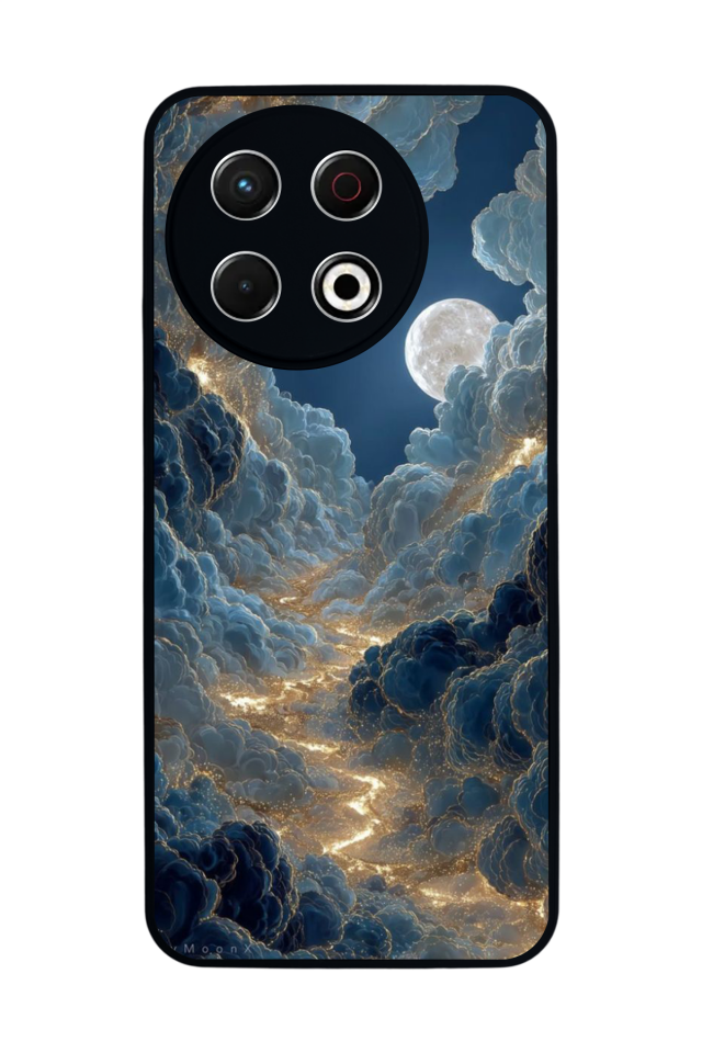 Tecno Spark 30 Pro Uyumlu Ay Tasarımlı Glossy Premium Kılıf