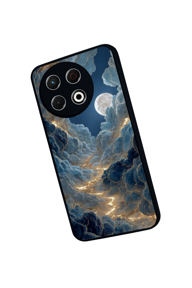 Tecno Spark 30 Pro Uyumlu Ay Tasarımlı Glossy Premium Kılıf