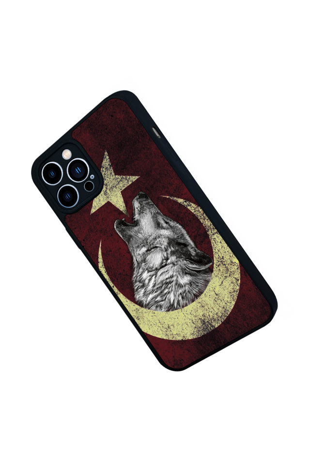 iPhone 13 Pro Max Uyumlu Bozkurt Tasarımlı Glossy Premium Kılıf