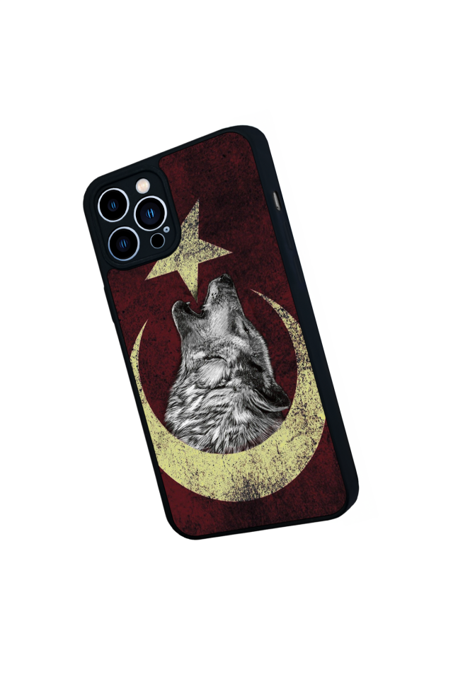 iPhone 13 Pro Max Uyumlu Bozkurt Tasarımlı Glossy Premium Kılıf