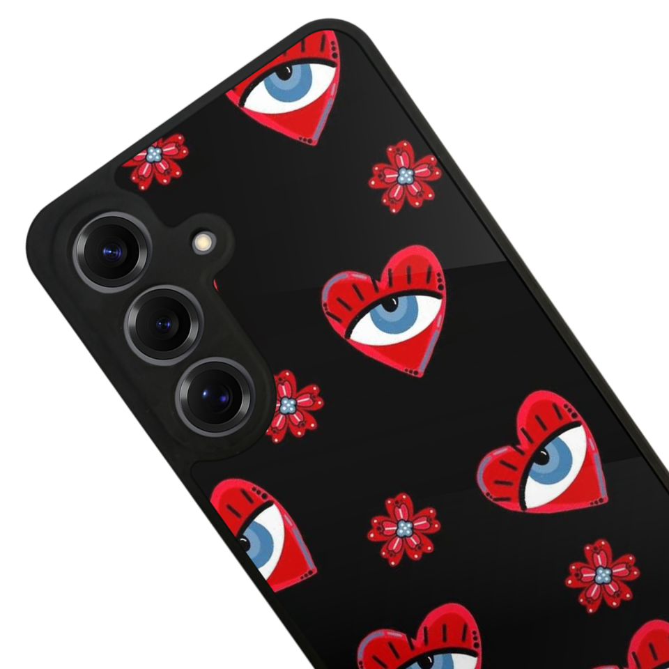 Samsung Galaxy S25 Uyumlu Göz Tasarımlı Glossy Premium Kılıf