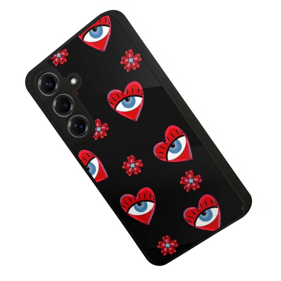 Samsung Galaxy S25 Uyumlu Göz Tasarımlı Glossy Premium Kılıf