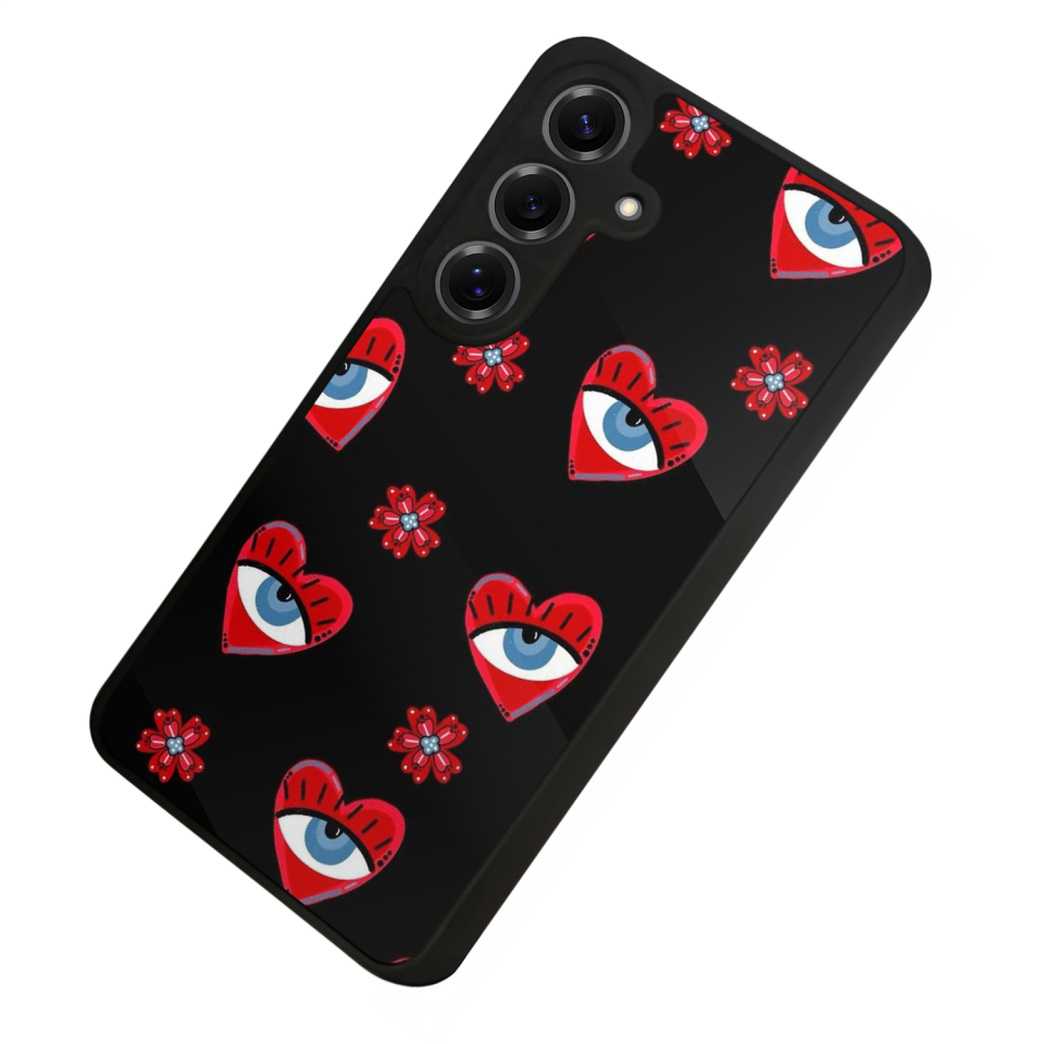 Samsung Galaxy S25 Uyumlu Göz Tasarımlı Glossy Premium Kılıf