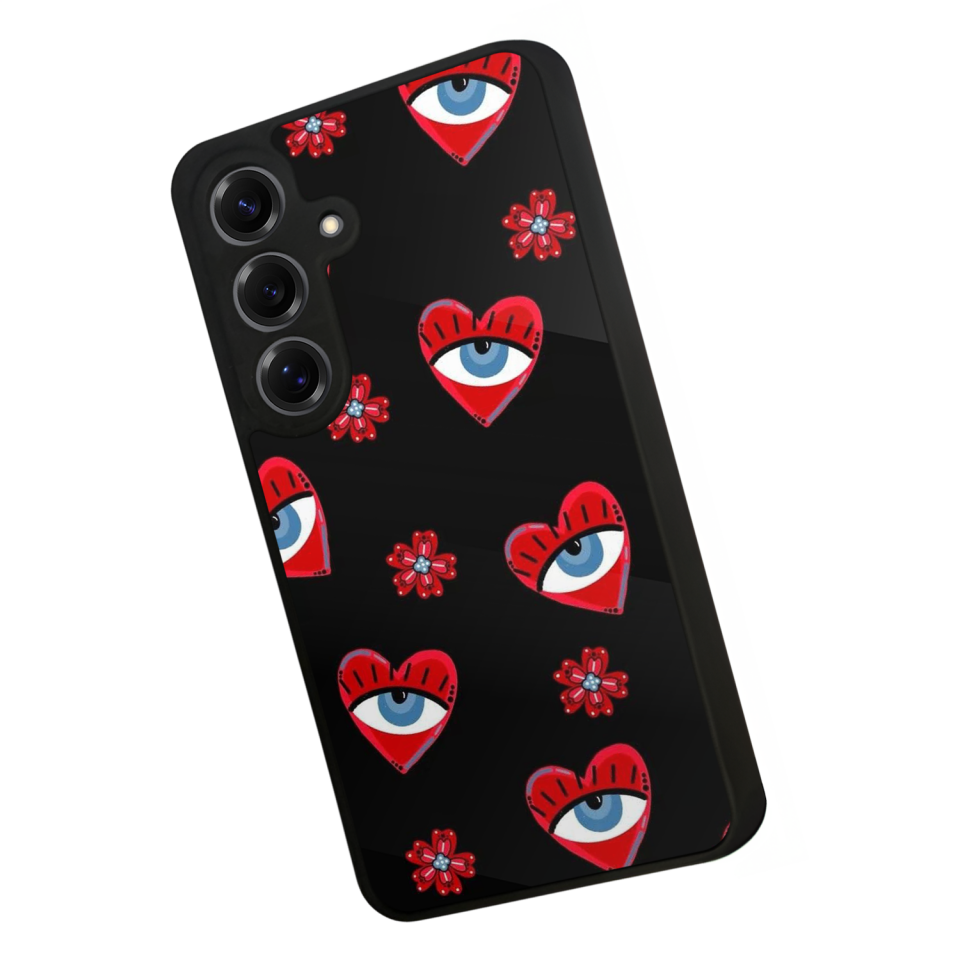 Samsung Galaxy S25 Uyumlu Göz Tasarımlı Glossy Premium Kılıf