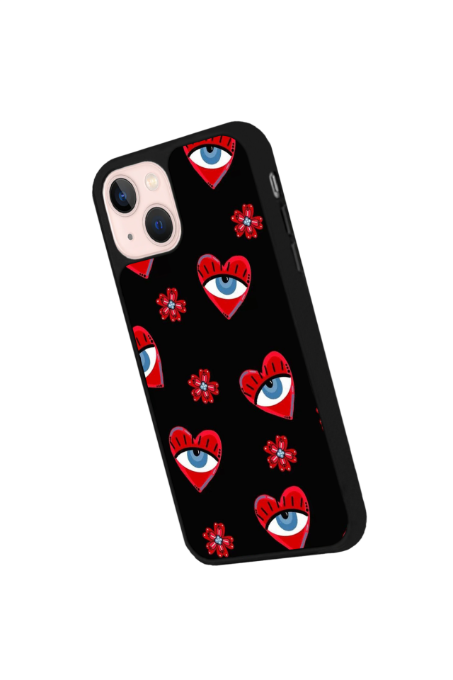 iPhone 13/14 Uyumlu Göz Tasarımlı Glossy Premium Kılıf