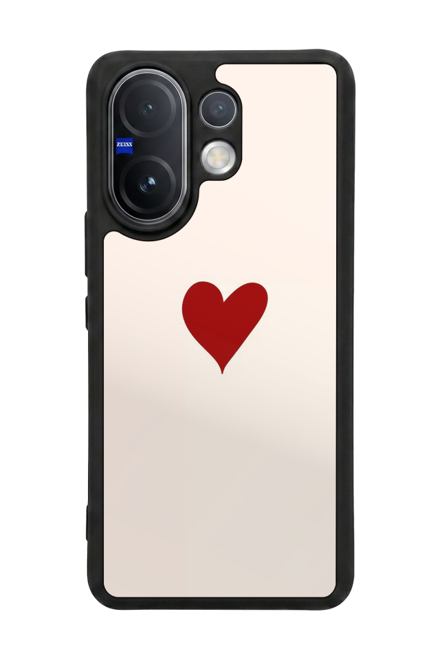 Vivo V60 Uyumlu Kalp Love Tasarımlı Glossy Premium Kılıf