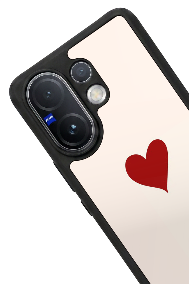 Vivo V60 Uyumlu Kalp Love Tasarımlı Glossy Premium Kılıf