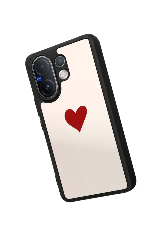Vivo V60 Uyumlu Kalp Love Tasarımlı Glossy Premium Kılıf