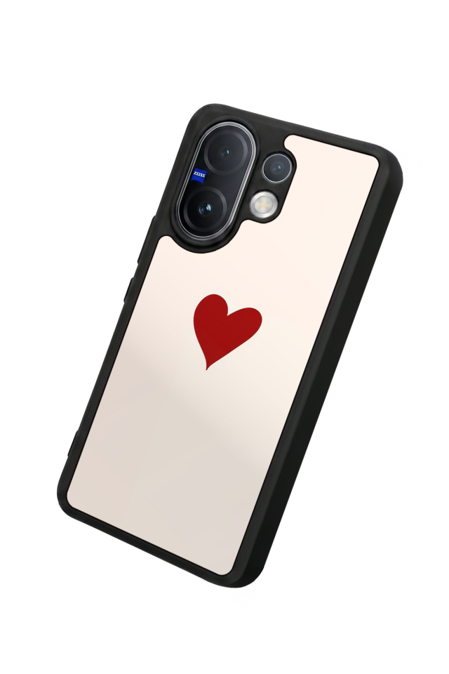 Vivo V60 Uyumlu Kalp Love Tasarımlı Glossy Premium Kılıf
