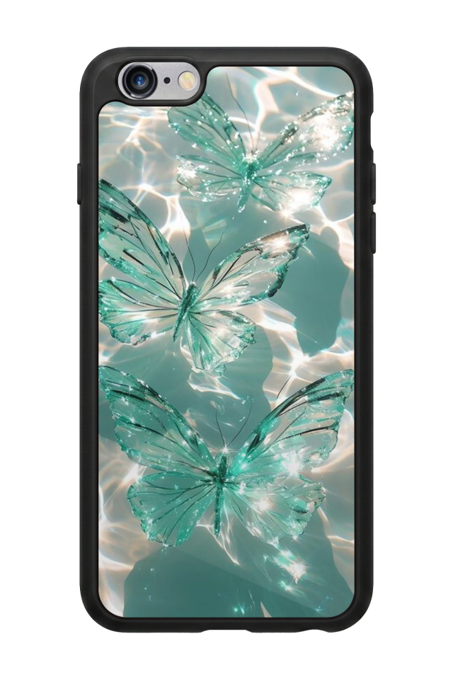 iPhone 6 Plus Uyumlu Kelebek Tasarımlı Glossy Premium Kılıf