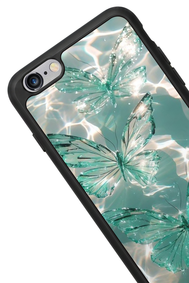 iPhone 6 Plus Uyumlu Kelebek Tasarımlı Glossy Premium Kılıf