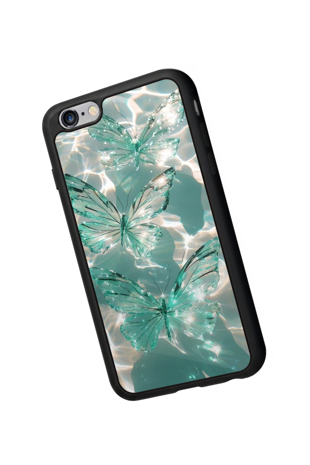 iPhone 6 Plus Uyumlu Kelebek Tasarımlı Glossy Premium Kılıf