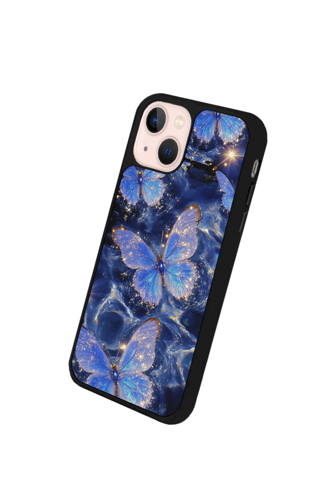 iPhone 13 Mini Uyumlu Kelebek Tasarımlı Glossy Premium Kılıf