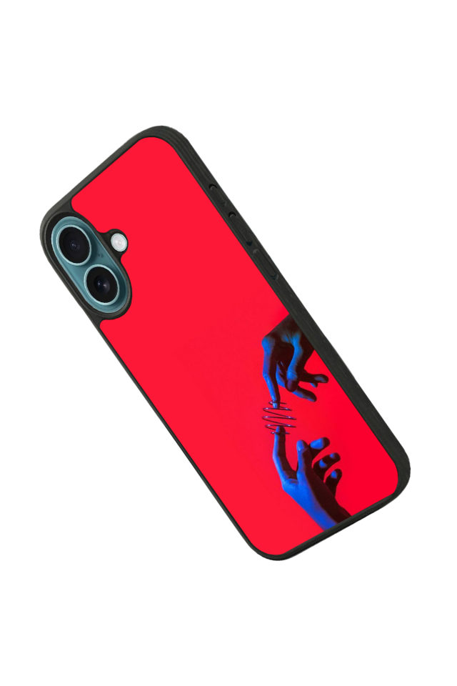 iPhone 16 Uyumlu Kirmizi Tasarımlı Glossy Premium Kılıf