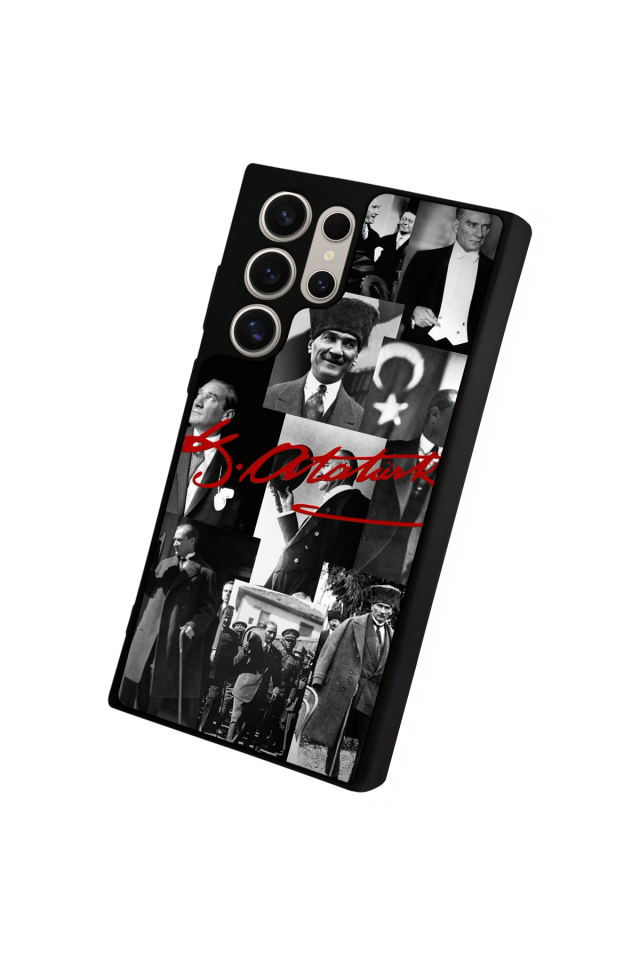 Samsung Galaxy S23 Ultra Uyumlu Mustafa Kemal Ataturk Tasarımlı Glossy Premium Kılıf
