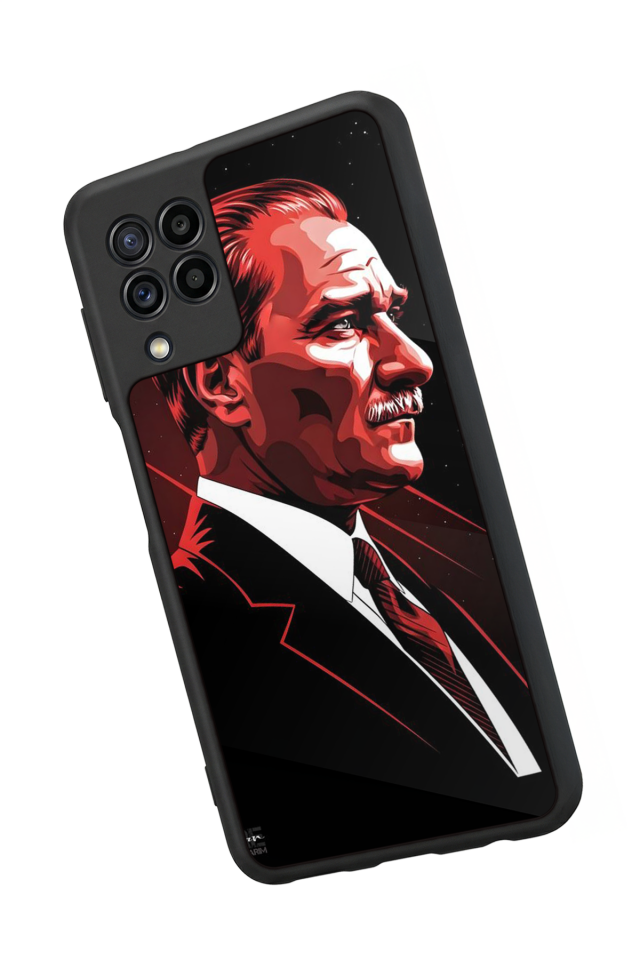 Samsung Galaxy M22 Uyumlu Mustafa Kemal Ataturk Tasarımlı Glossy Premium Kılıf