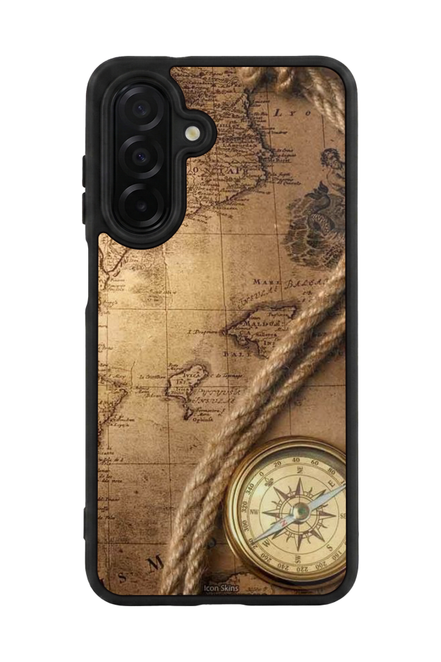 Samsung Galaxy A36 Uyumlu Pusula Tasarımlı Glossy Premium Kılıf