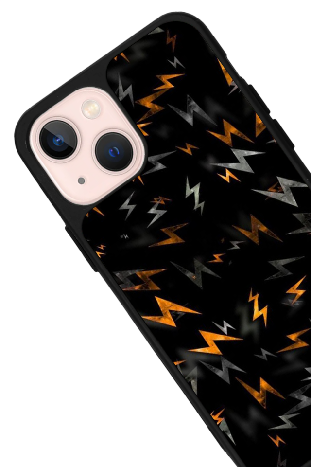 iPhone 15 Plus Uyumlu Simsek Tasarımlı Glossy Premium Kılıf