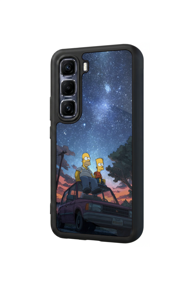 Infinix Hot 60 Pro Plus Uyumlu The Simpsons Tasarımlı Glossy Premium Kılıf