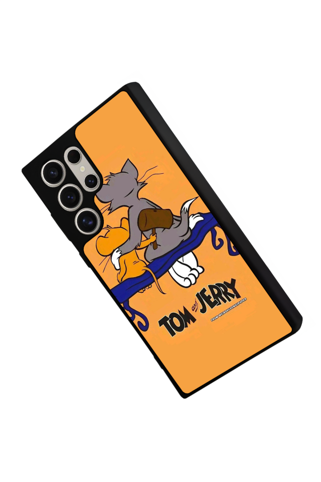 Samsung Galaxy S24 Ultra Uyumlu Tom And Jerry Tasarımlı Glossy Premium Kılıf