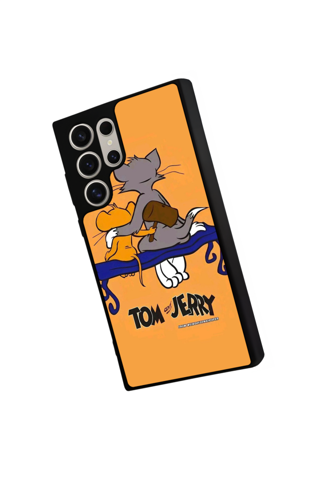 Samsung Galaxy S24 Ultra Uyumlu Tom And Jerry Tasarımlı Glossy Premium Kılıf