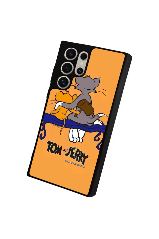 Samsung Galaxy S24 Ultra Uyumlu Tom And Jerry Tasarımlı Glossy Premium Kılıf