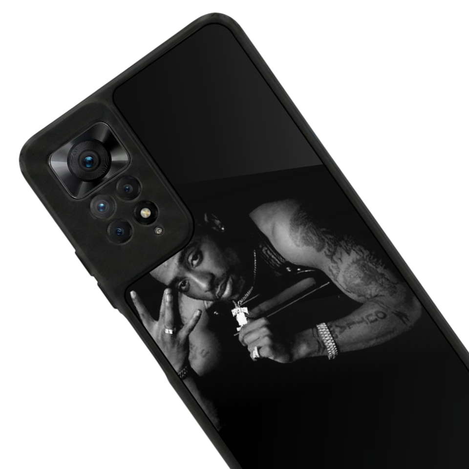 Xiaomi Redmi Note 12 Pro Uyumlu Tupac Tasarımlı Glossy Premium Kılıf