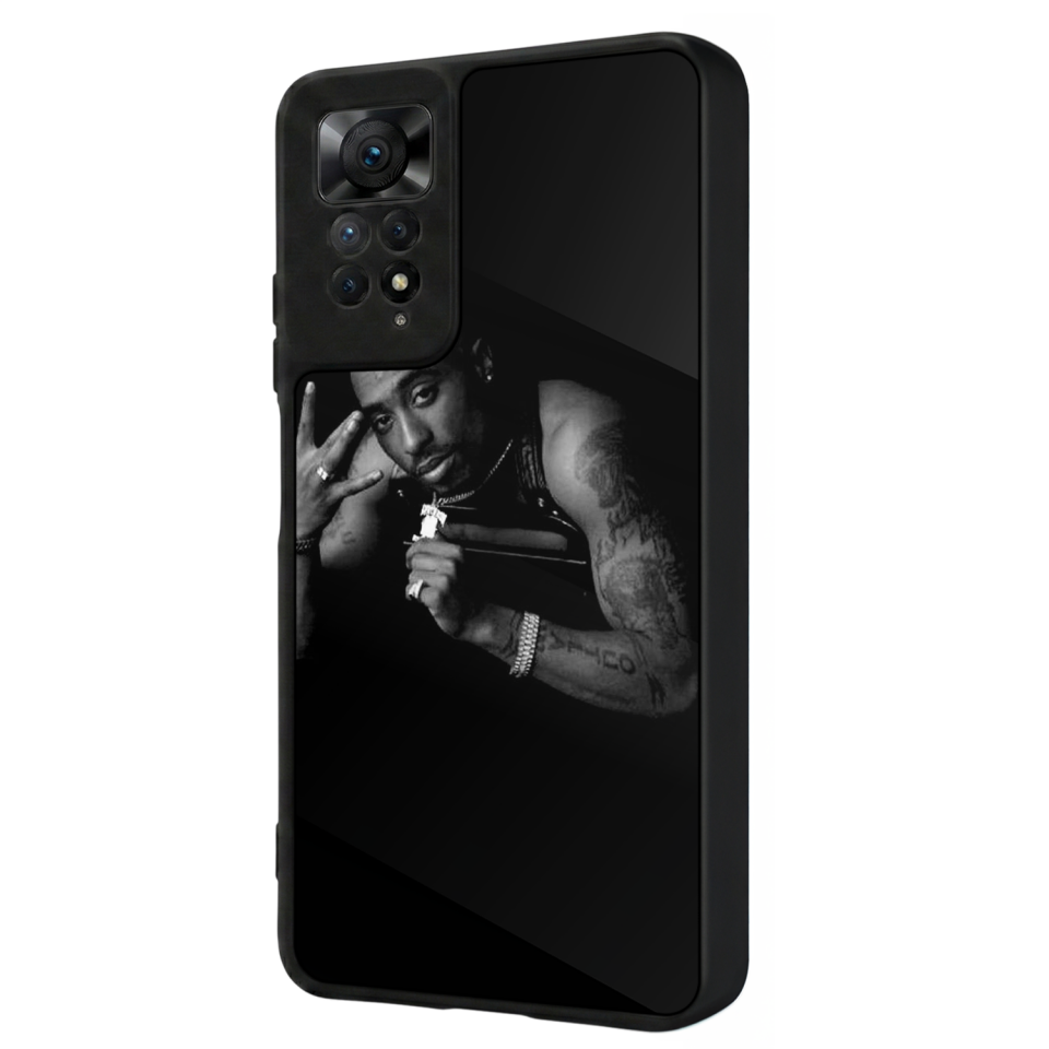 Xiaomi Redmi Note 12 Pro Uyumlu Tupac Tasarımlı Glossy Premium Kılıf