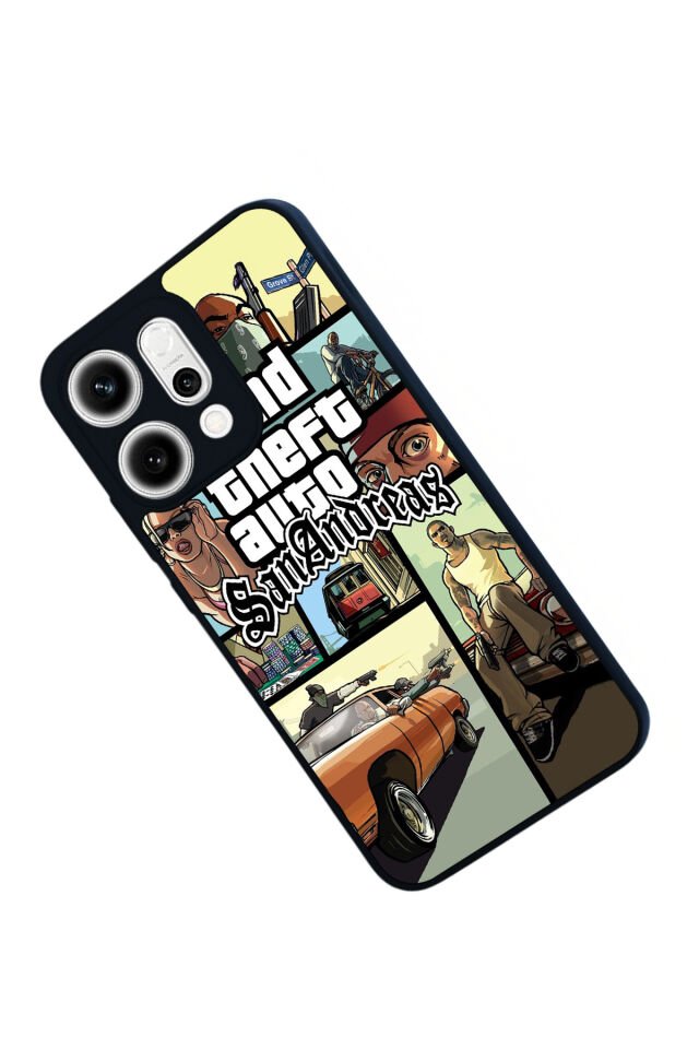 Oppo Reno 14 Uyumlu GTA Tasarımlı Glossy Premium Kılıf