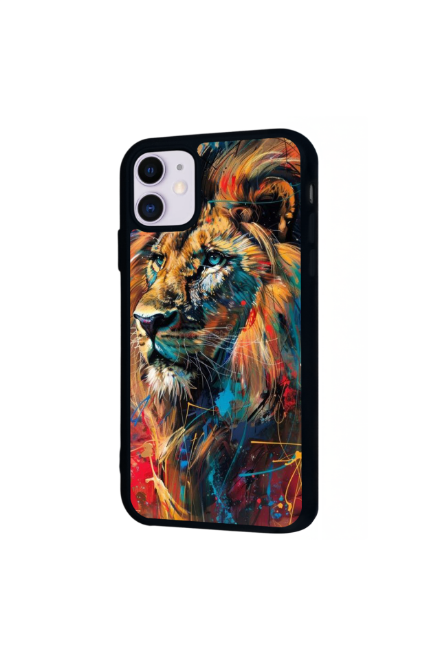 iPhone 11 Uyumlu Aslan Tasarımlı Glossy Premium Kılıf