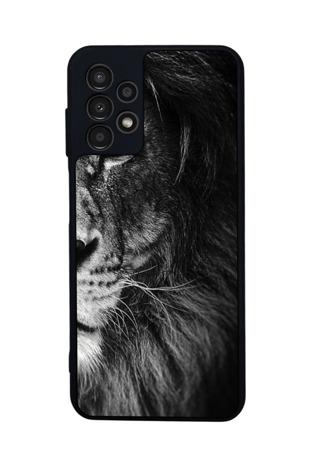 Samsung Galaxy A13 Uyumlu Aslan Tasarımlı Glossy Premium Kılıf