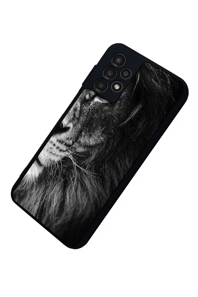 Samsung Galaxy A13 Uyumlu Aslan Tasarımlı Glossy Premium Kılıf