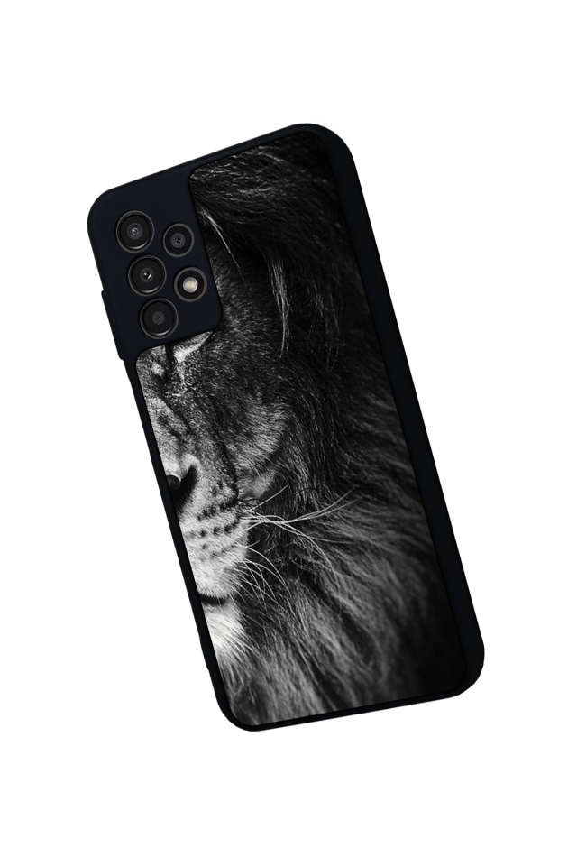 Samsung Galaxy A13 Uyumlu Aslan Tasarımlı Glossy Premium Kılıf