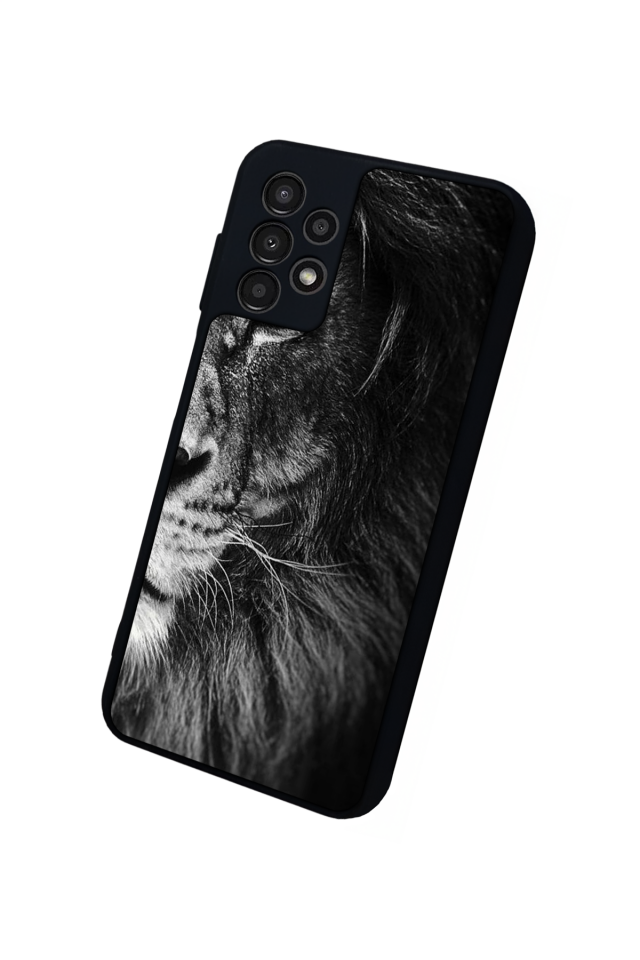 Samsung Galaxy A13 Uyumlu Aslan Tasarımlı Glossy Premium Kılıf