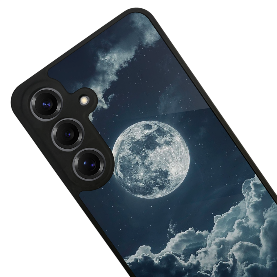 Samsung Galaxy S25 Uyumlu Ay Tasarımlı Glossy Premium Kılıf