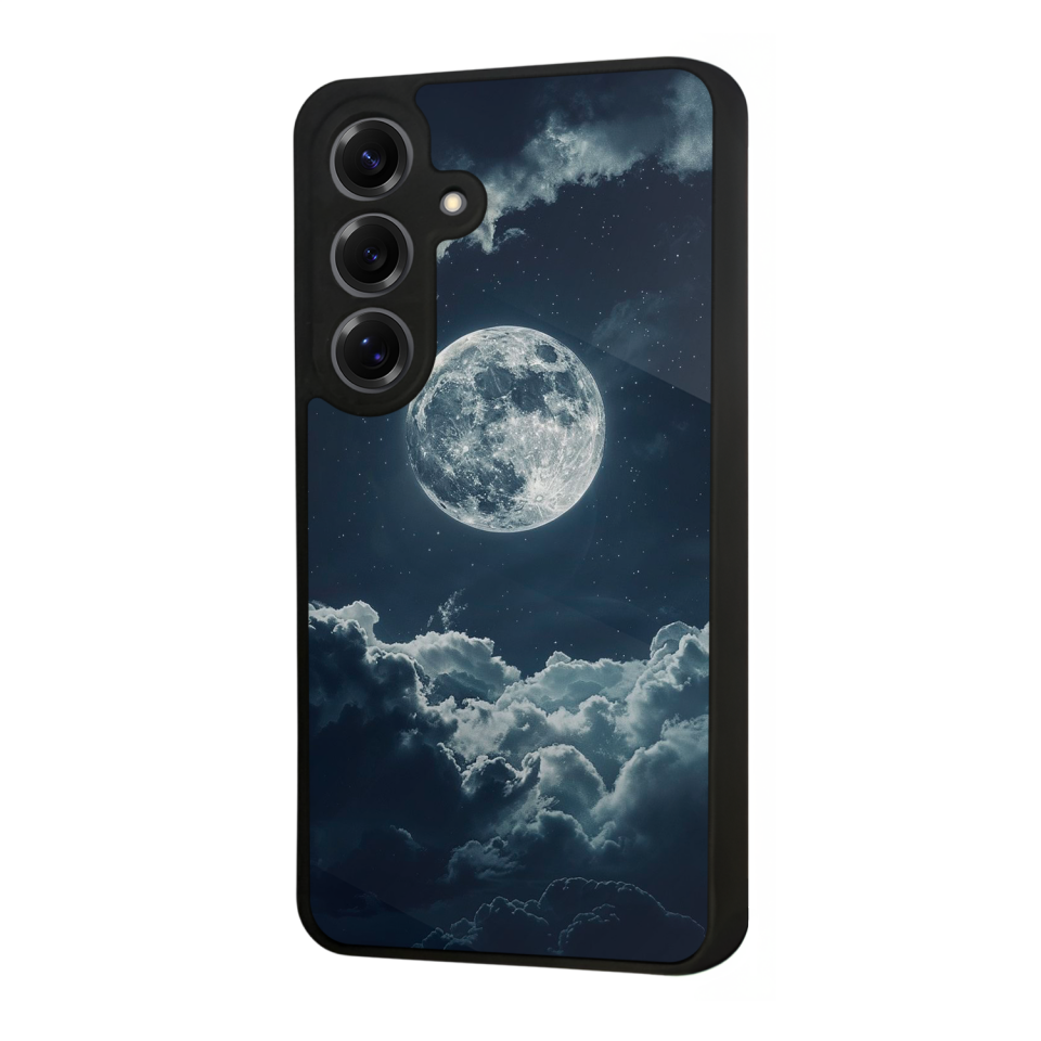 Samsung Galaxy S25 Uyumlu Ay Tasarımlı Glossy Premium Kılıf