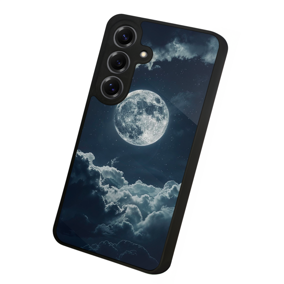 Samsung Galaxy S25 Uyumlu Ay Tasarımlı Glossy Premium Kılıf